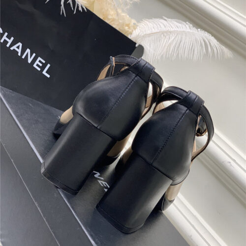 High Quality Luxury Chanel Lace Up Chunky Heel Womens Shoes – Style 51238 product detail