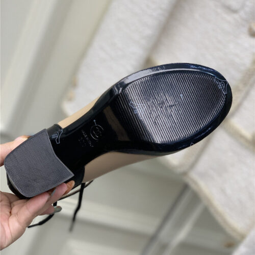 High Quality Luxury Chanel Lace Up Chunky Heel Womens Shoes – Style 51238 product detail