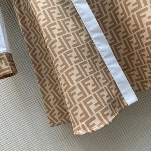 High Quality Luxury Fendi Double F Paneled Shirt-Breasted Dress product detail