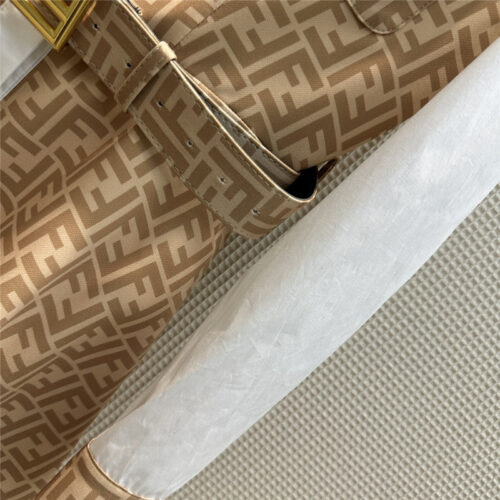 High Quality Luxury Fendi Double F Paneled Shirt-Breasted Dress product detail