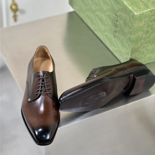 High Quality Luxury Gucci New Handmade Mens Classic Dress Shoes – Style 22707 alternate view