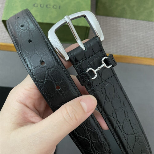 High Quality Luxury Hermes New GG Metal Pin Buckle Belt – Style 40262 alternate view