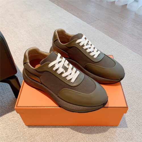 High Quality Luxury Hermes Classic Look-Alike British Retro White Shoes alternate view