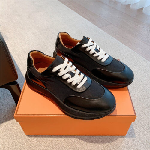 High Quality Luxury Hermes Classic Look-Alike British Retro White Shoes – Style 57539 alternate view