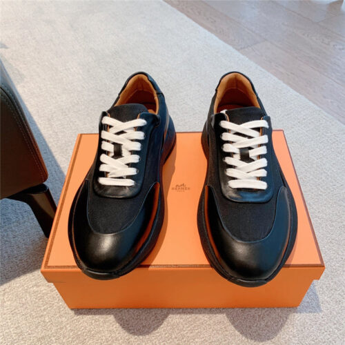 High Quality Luxury Hermes Classic Look-Alike British Retro White Shoes – Style 57539