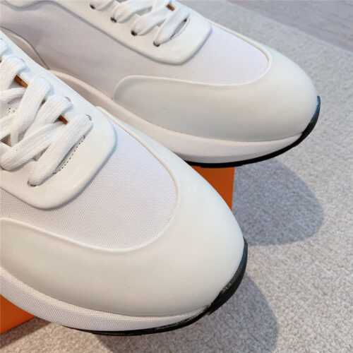 High Quality Luxury Hermes Classic Look-Alike British Retro White Shoes – Style 21379 product detail