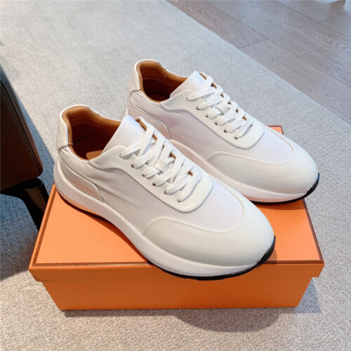High Quality Luxury Hermes Classic Look-Alike British Retro White Shoes – Style 21379 alternate view