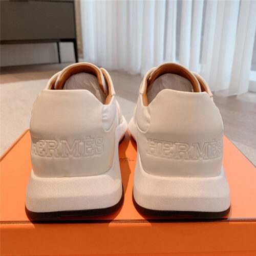 High Quality Luxury Hermes Classic Look-Alike British Retro White Shoes – Style 21379 product detail