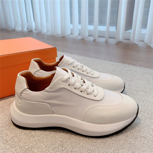 High Quality Luxury Hermes Classic Look-Alike British Retro White Shoes – Style 21379 product detail