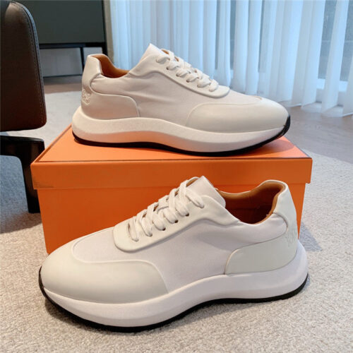 High Quality Luxury Hermes Classic Look-Alike British Retro White Shoes – Style 21379 product detail