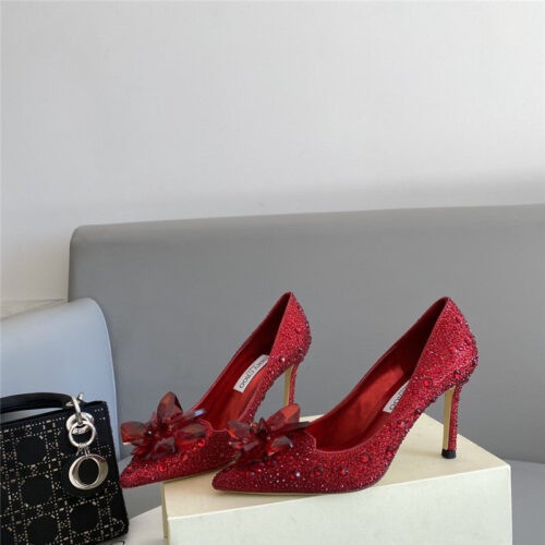 High Quality Luxury Jimmy Choo Crystal Wedding Slippers – Style 05783 product detail