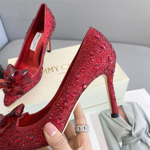 High Quality Luxury Jimmy Choo Crystal Wedding Slippers – Style 05783 alternate view