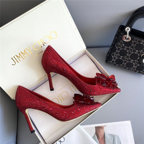 High Quality Luxury Jimmy Choo Crystal Wedding Slippers – Style 05783 product detail