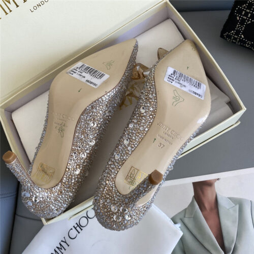 High Quality Luxury Jimmy Choo Crystal Wedding Slippers product detail