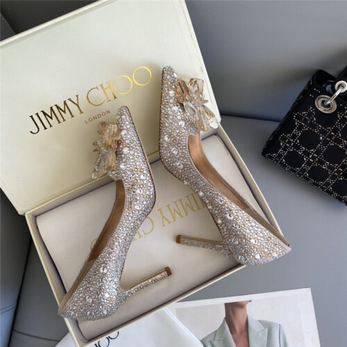 High Quality Luxury Jimmy Choo Crystal Wedding Slippers product detail