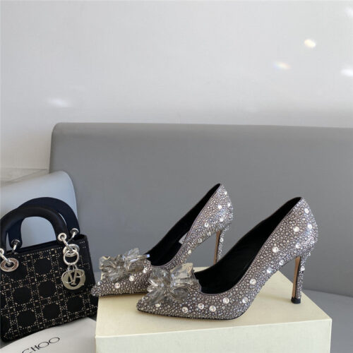 High Quality Luxury Jimmy Choo Crystal Wedding Slippers – Style 45879 product detail
