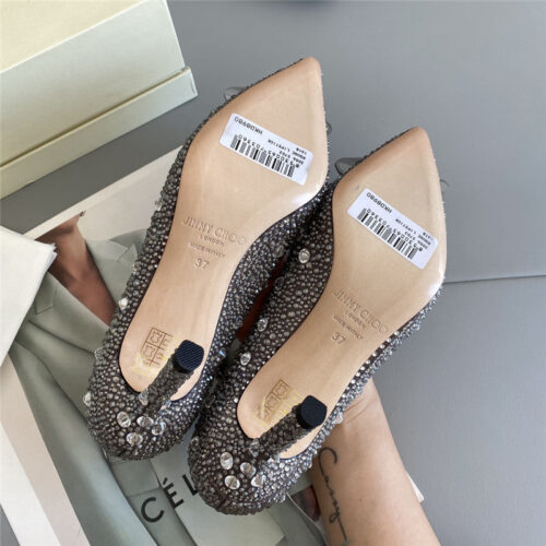 High Quality Luxury Jimmy Choo Crystal Wedding Slippers – Style 45879 product detail