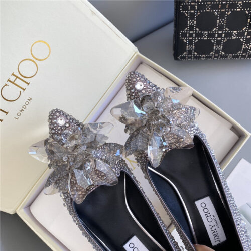High Quality Luxury Jimmy Choo Crystal Wedding Slippers – Style 45879 product detail