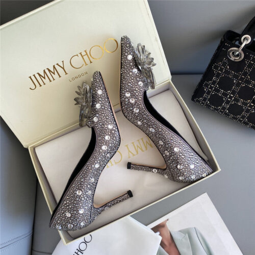 High Quality Luxury Jimmy Choo Crystal Wedding Slippers – Style 45879 product detail
