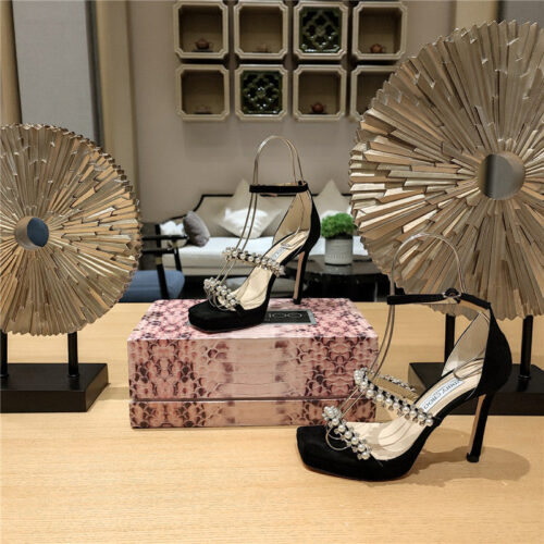 High Quality Luxury Jimmy Choo High Heel Diamond Chain Sandals – Style 17847 product detail