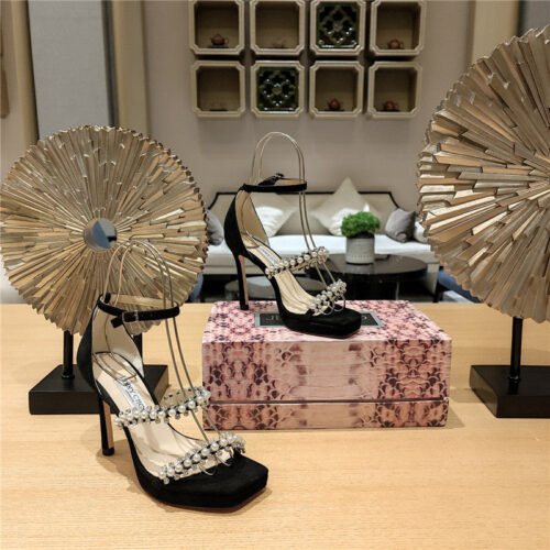 High Quality Luxury Jimmy Choo High Heel Diamond Chain Sandals – Style 17847 product detail