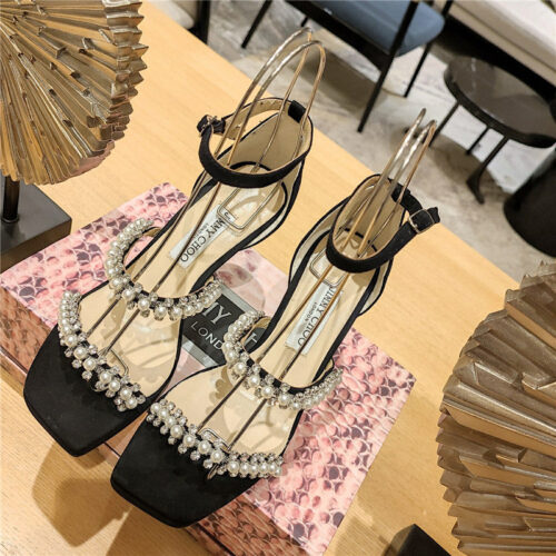 High Quality Luxury Jimmy Choo High Heel Diamond Chain Sandals – Style 17847 product detail