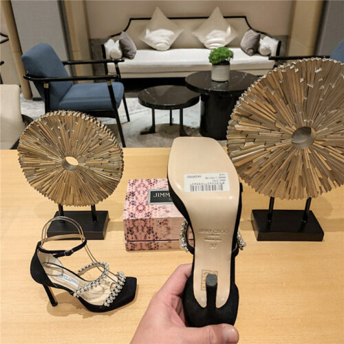 High Quality Luxury Jimmy Choo High Heel Diamond Chain Sandals – Style 17847 product detail