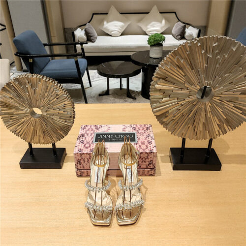 High Quality Luxury Jimmy Choo High Heel Diamond Chain Sandals product detail