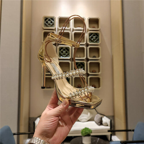 High Quality Luxury Jimmy Choo High Heel Diamond Chain Sandals product detail