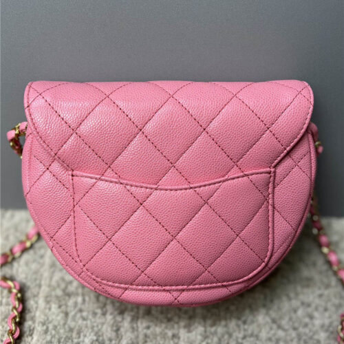 High Quality Luxury Chanel Pink Saddle Bag alternate view