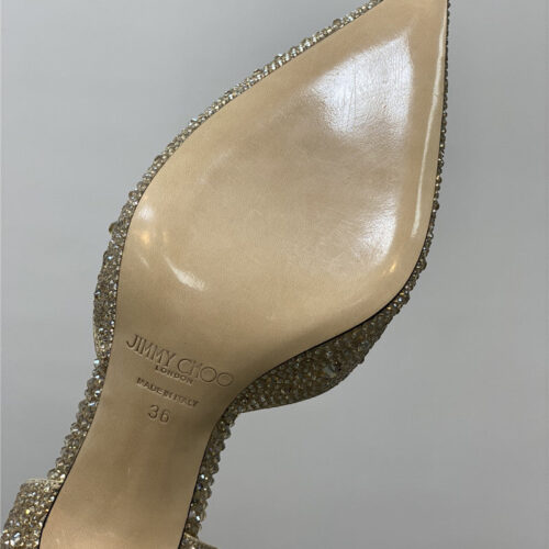 High Quality Luxury Jimmy Choo Jc High-Heeled Crystal Slipper Shoes – Style 97527 product detail