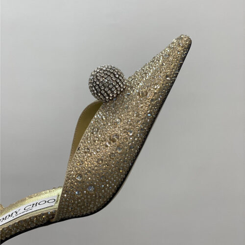 High Quality Luxury Jimmy Choo Jc High-Heeled Crystal Slipper Shoes – Style 97527 product detail