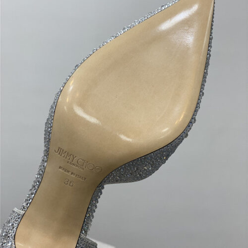 High Quality Luxury Jimmy Choo Jc High-Heeled Crystal Slipper Shoes – Style 61367 product detail