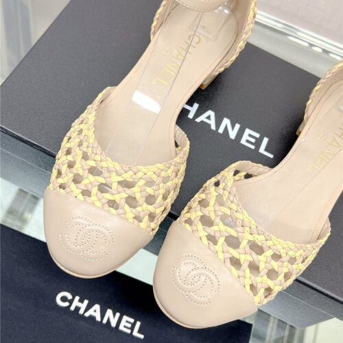High Quality Luxury Chanel Mary Jane Hollow Woven Sandals – Style 97798 product detail