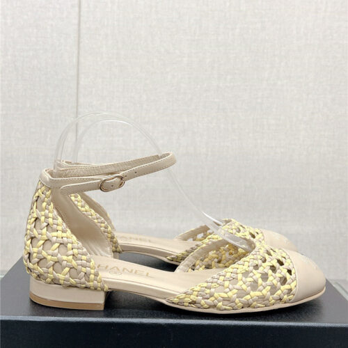 High Quality Luxury Chanel Mary Jane Hollow Woven Sandals – Style 97798 product detail