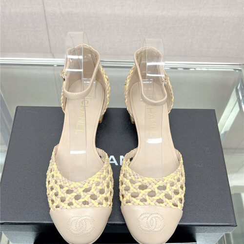 High Quality Luxury Chanel Mary Jane Hollow Woven Sandals – Style 97798 product detail