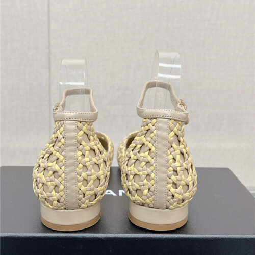 High Quality Luxury Chanel Mary Jane Hollow Woven Sandals – Style 97798 product detail