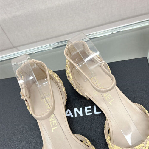 High Quality Luxury Chanel Mary Jane Hollow Woven Sandals – Style 97798 product detail