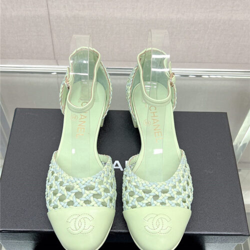 High Quality Luxury Chanel Mary Jane Hollow Woven Sandals – Style 25478 product detail
