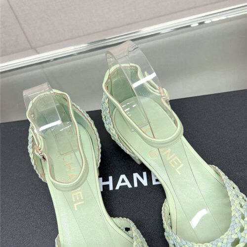 High Quality Luxury Chanel Mary Jane Hollow Woven Sandals – Style 25478 product detail