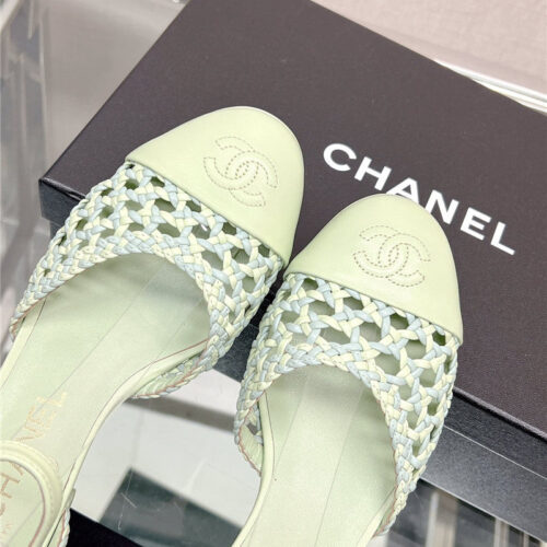 High Quality Luxury Chanel Mary Jane Hollow Woven Sandals – Style 25478 product detail