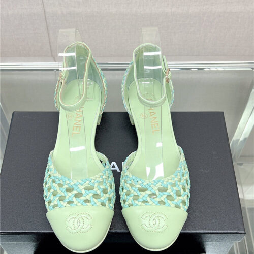 High Quality Luxury Chanel Mary Jane Hollow Woven Sandals product detail