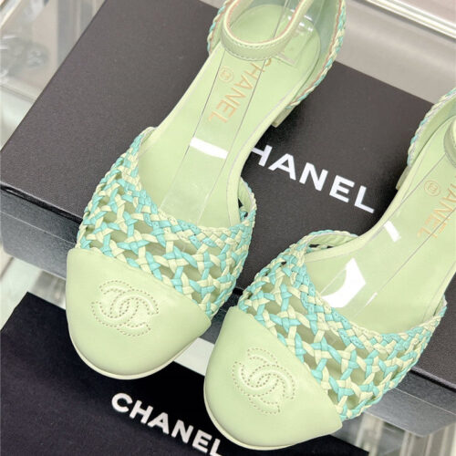 High Quality Luxury Chanel Mary Jane Hollow Woven Sandals product detail