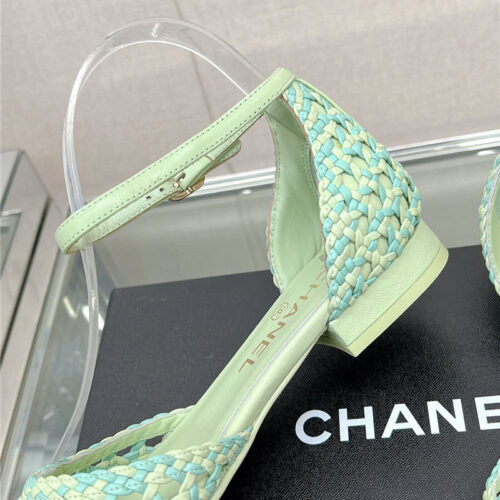 High Quality Luxury Chanel Mary Jane Hollow Woven Sandals product detail