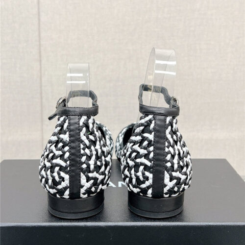 High Quality Luxury Chanel Mary Jane Hollow Woven Sandals – Style 48070 product detail