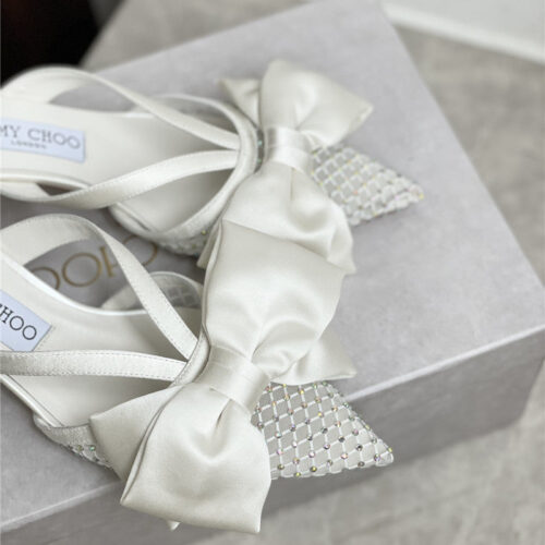 High Quality Luxury Jimmy Choo Bow-Embellished Sandals product detail