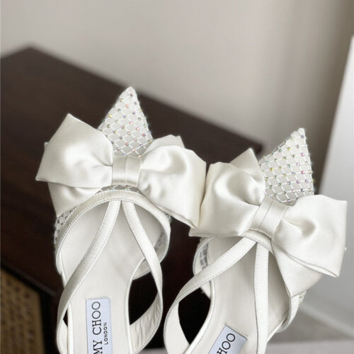 High Quality Luxury Jimmy Choo Bow-Embellished Sandals product detail