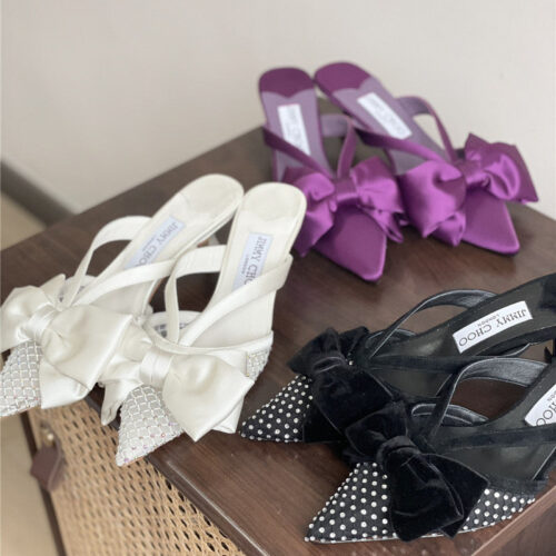 High Quality Luxury Jimmy Choo Bow-Embellished Sandals product detail