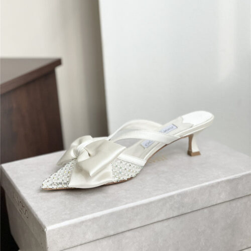 High Quality Luxury Jimmy Choo Bow-Embellished Sandals product detail