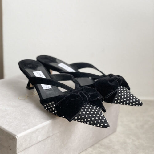 High Quality Luxury Jimmy Choo Bow-Embellished Sandals – Style 26871